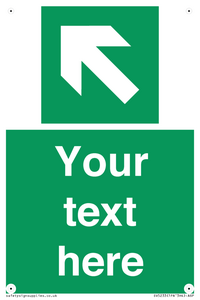 Custom Arrow Top Left Sign